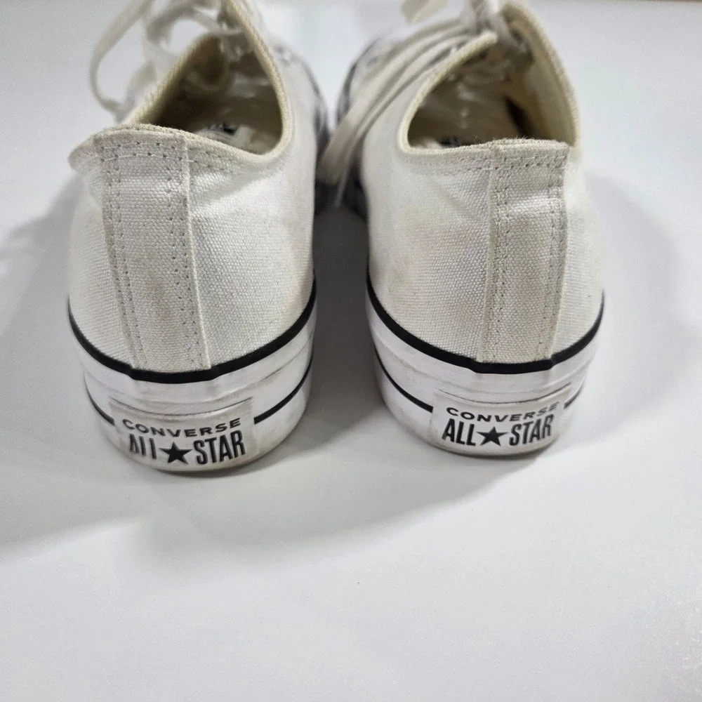 Converse Chuck Taylor All Star Lift Platform White Canvas LowTop 560251F Size 9W - Picture 4 of 8